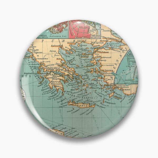 Item preview, Old Mediterranean Sea Peoples Sailing & Raiding Routes Map (1906) designed and sold by BravuraMedia.