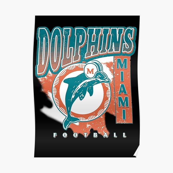 1974 | 70's Old School Miami Dolphins Logo Retro Vintage Sticker Decal Car  NFL