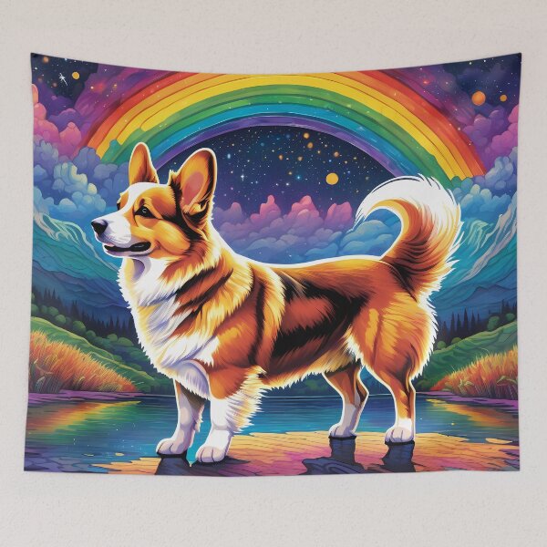 Item preview, Corgi with a rainbow designed and sold by deepakrode7.