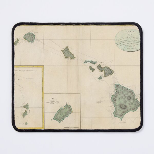Item preview, Vintage Map of Hawaii (1798)  designed and sold by BravuraMedia.