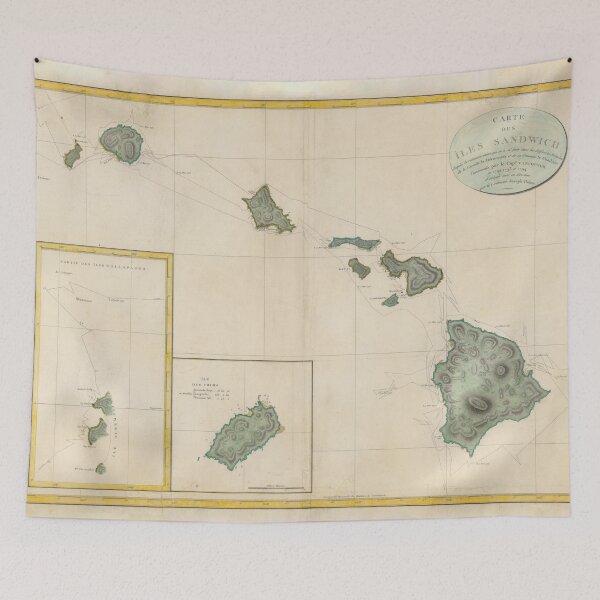 Item preview, Vintage Map of Hawaii (1798)  designed and sold by BravuraMedia.
