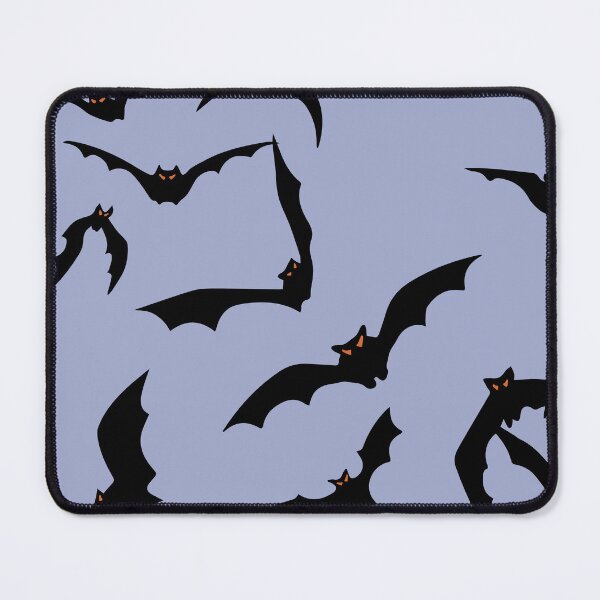 Item preview, Halloween Bats pattern with red eyes flying around designed and sold by Rachael Donohue.