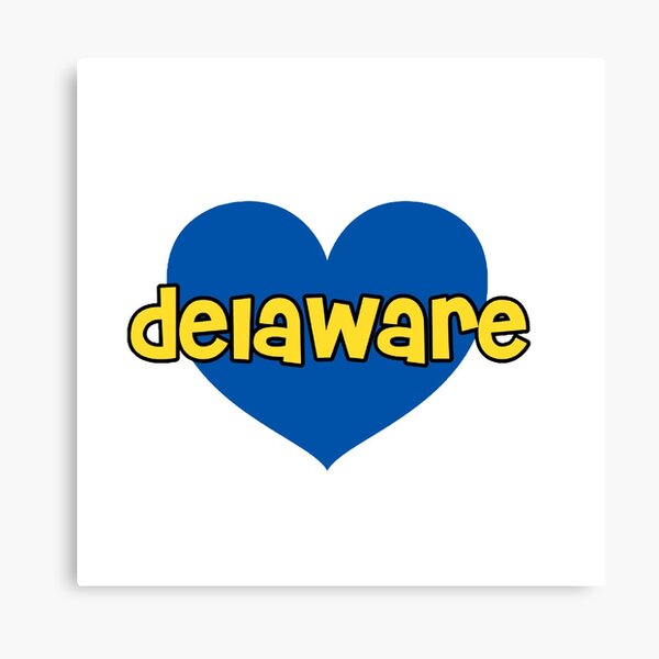 Delaware heart Canvas Print