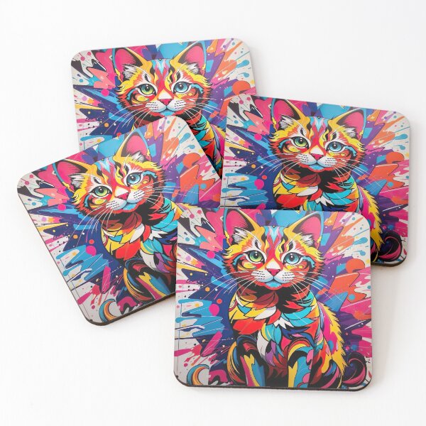 Item preview, Vibrant Feline Charm - A Celebration of Contemporary Art designed and sold by redtrendy.