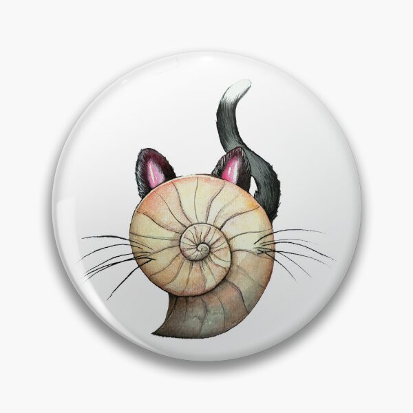 Item preview, Ammonite Fossil Halloween Cat designed and sold by ind-illustrates.