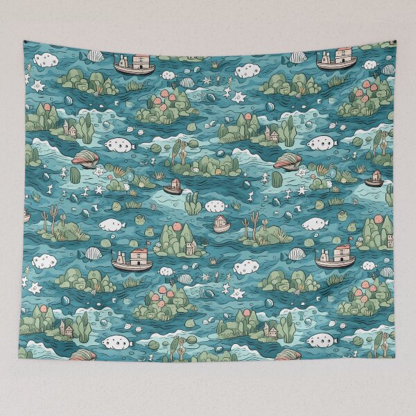 Item preview, cute ocean cartoon designed and sold by Ttthunder123.