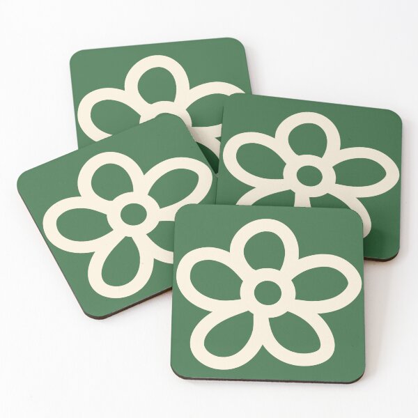 Item preview, green flower designed and sold by cowprints.