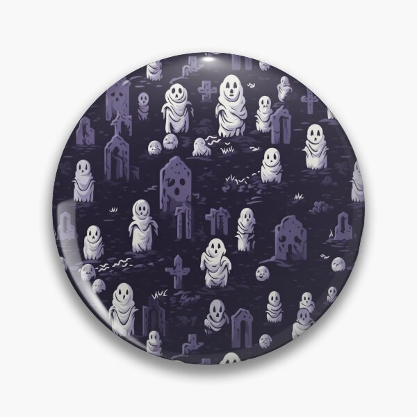 Item preview, Ghosts in a Graveyard 8-Bit Pattern designed and sold by SowCow.
