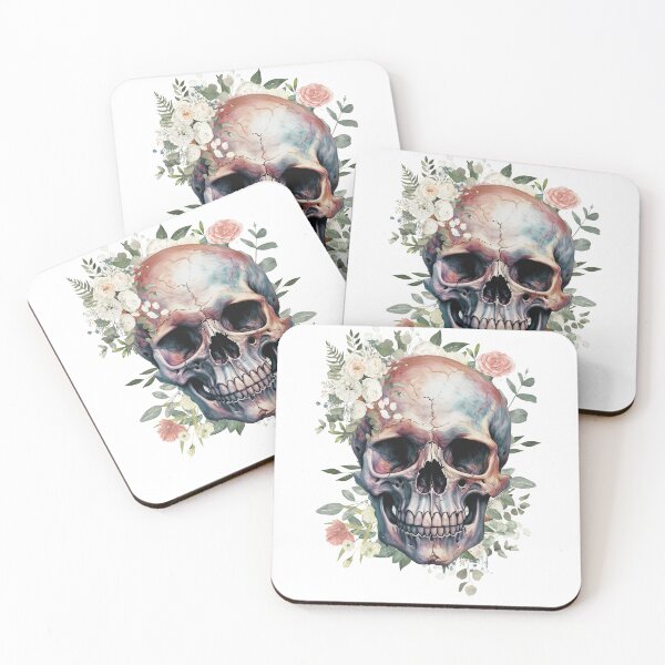 Item preview, Botanical skull designed and sold by MJGstudio.