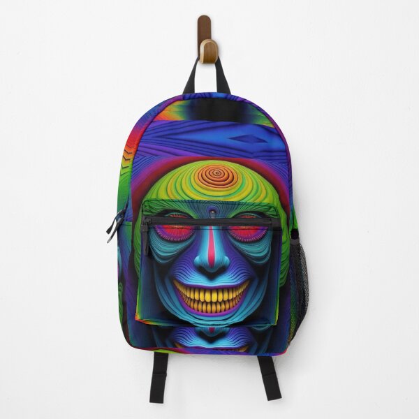 Item preview, Halloween rainbow skull on rainbow background designed and sold by JaroDesign2023.