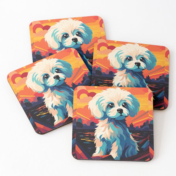 Item preview, Maltipoo at sunset designed and sold by Inky-Spiration.