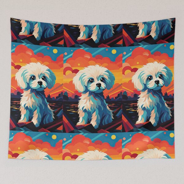 Item preview, Maltipoo at sunset designed and sold by Inky-Spiration.