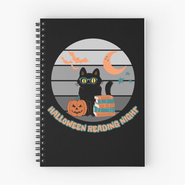 Item preview, Spooky Halloween Cat Reading Night designed and sold by SzymonC000zyArt.