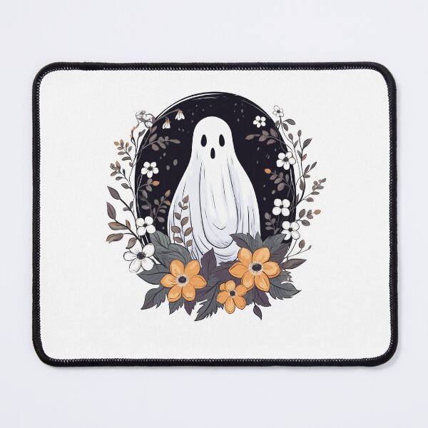 Item preview, Hand Drawn Halloween Spooky Ghost with Flowers - Halloween Design designed and sold by Just-Flowers.