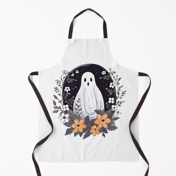 Item preview, Hand Drawn Halloween Spooky Ghost with Flowers - Halloween Design designed and sold by Just-Flowers.