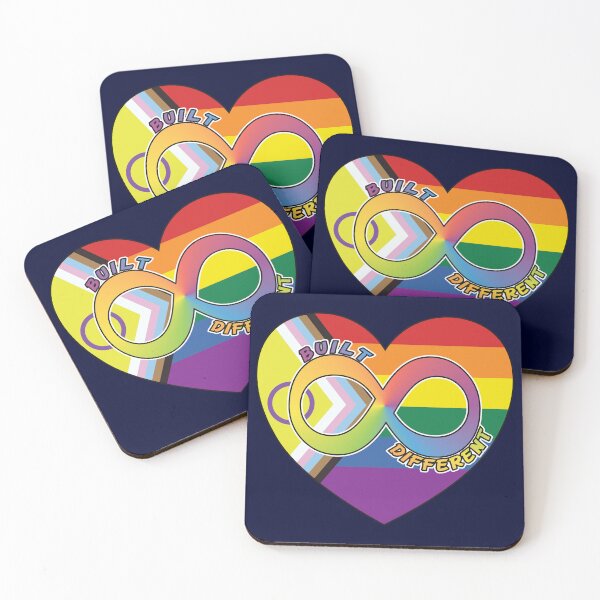 Item preview, Built Different | Neurodivergent + Progress Pride designed and sold by Cryptid-Ohio.