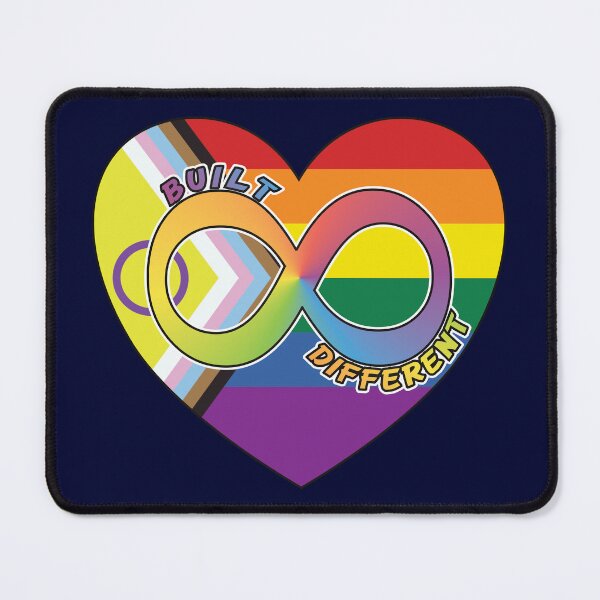 Item preview, Built Different | Neurodivergent + Progress Pride designed and sold by Cryptid-Ohio.