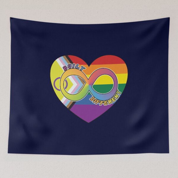 Item preview, Built Different | Neurodivergent + Progress Pride designed and sold by Cryptid-Ohio.