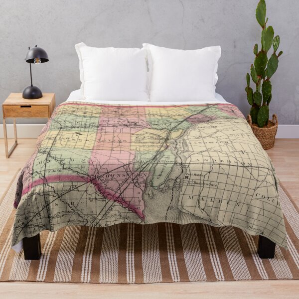 Item preview, Vintage Map of Wayne County MI (1873) designed and sold by BravuraMedia.
