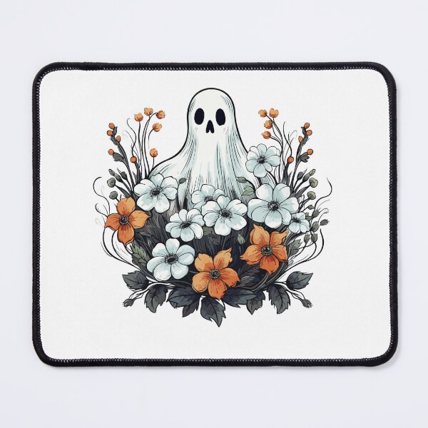 Item preview, Halloween Spooky Ghost between Flowers - Halloween Design designed and sold by Just-Flowers.