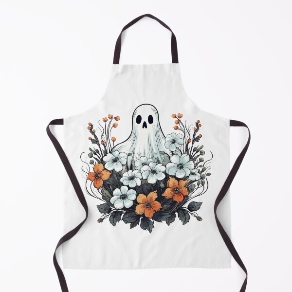 Item preview, Halloween Spooky Ghost between Flowers - Halloween Design designed and sold by Just-Flowers.