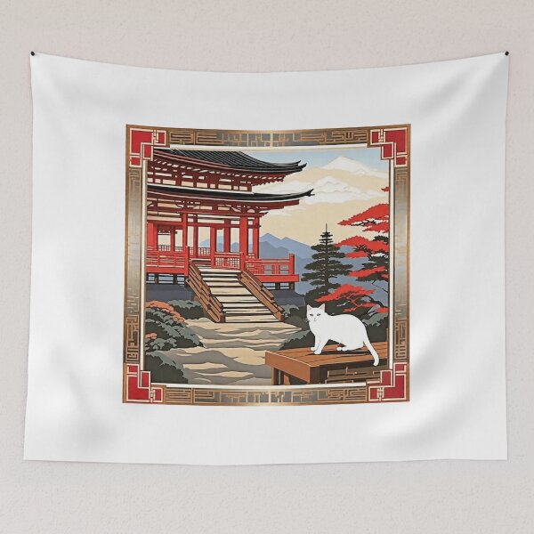 Item preview, Ghost Cat of the Mountain Shrine designed and sold by IvoryTowers.