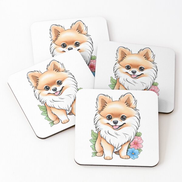 Item preview, Pomeranian with Flowers designed and sold by NaaEfdPublisher.