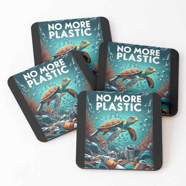 Item preview, No More Plastic - Save the Sea Turtles designed and sold by SandbarTees.