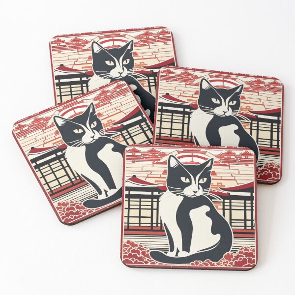 Item preview, Vintage Tuxedo Cat, In Repose. designed and sold by IvoryTowers.