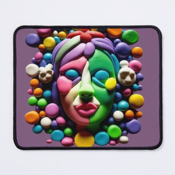 Item preview, Mask of a woman made of colored plasticine designed and sold by JaroDesign2023.