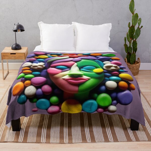 Item preview, Mask of a woman made of colored plasticine designed and sold by JaroDesign2023.
