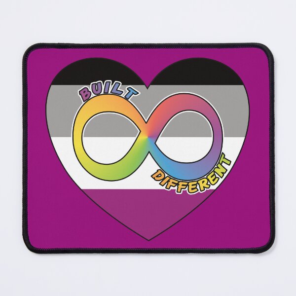 Item preview, Built Different | Neurodivergent + Asexual Pride designed and sold by Cryptid-Ohio.