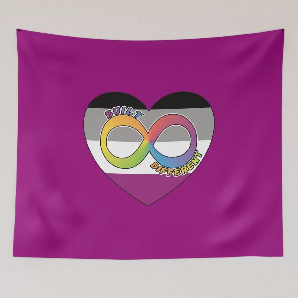 Item preview, Built Different | Neurodivergent + Asexual Pride designed and sold by Cryptid-Ohio.