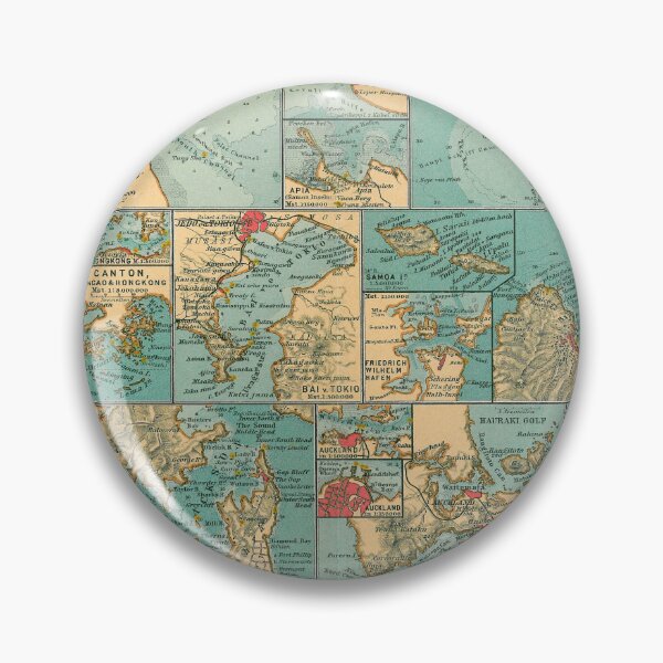 Item preview, Vintage Map of Pacific Ocean Seaports (1906) designed and sold by BravuraMedia.