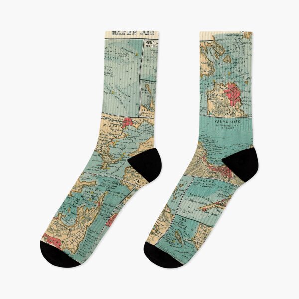 Item preview, Vintage Map of Pacific Ocean Seaports (1906) designed and sold by BravuraMedia.