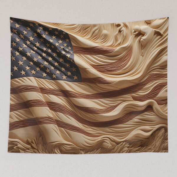 Item preview, Stunning wood carving American flag  designed and sold by dcrc.