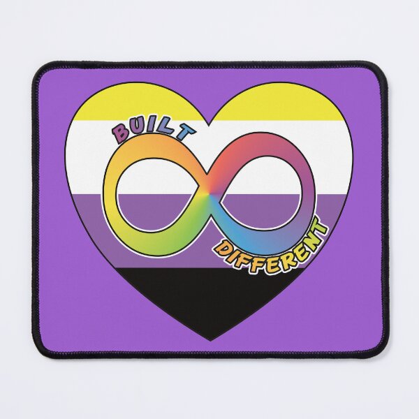 Item preview, Built Different | Neurodivergent + Non-Binary Pride designed and sold by Cryptid-Ohio.