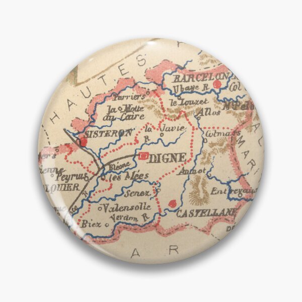 Artikelvorschau, Vintage Map of the French Alps (1890) entworfen und verkauft von BravuraMedia.