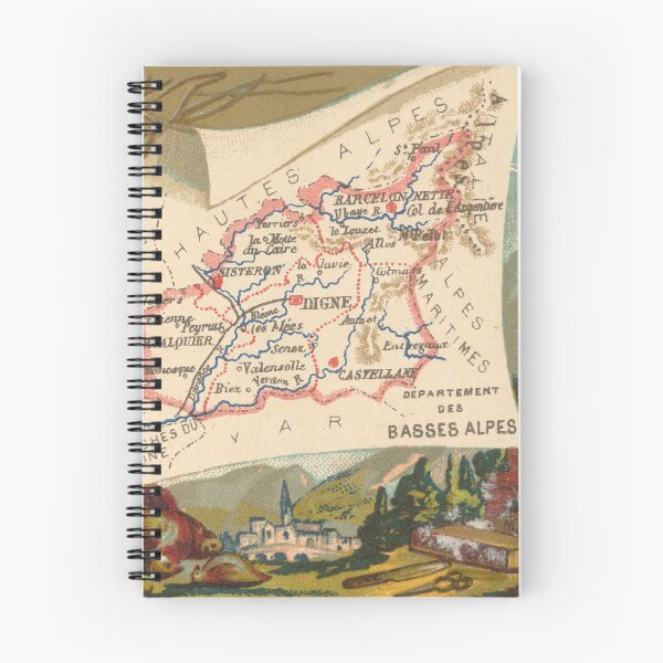 Item preview, Vintage Map of the French Alps (1890) designed and sold by BravuraMedia.