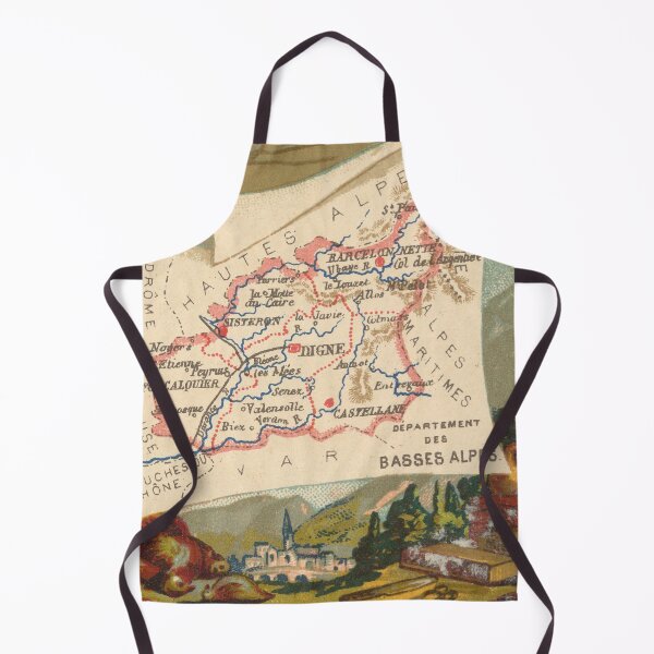 Item preview, Vintage Map of the French Alps (1890) designed and sold by BravuraMedia.