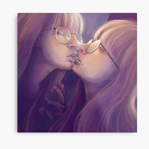 Anime Kiss, cheek Kissing, kiss, reference, Yuri, visual Arts, branch,  manga, Painting, Fan art