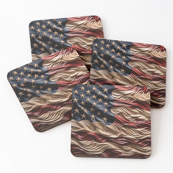 Item preview, stunning wood carving american flag designed and sold by dcrc.