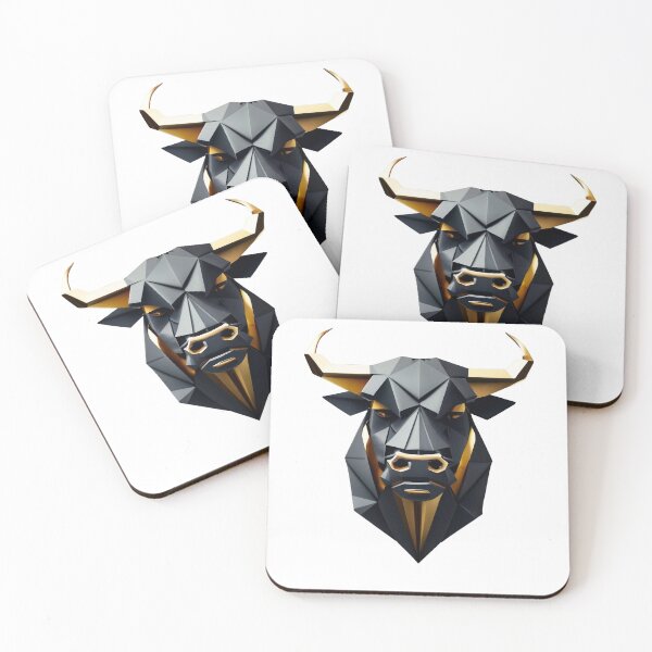 Item preview, Shining metallic bull's head in origami style designed and sold by Aktio  Design.