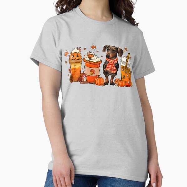 Item preview, Dashchund Fall Sweatshirt, Fall Coffee and Dog Sweat, Halloween Crewneck, Golden Retriever Hoodie, Coffee and Dog Shirt designed and sold by dturock.