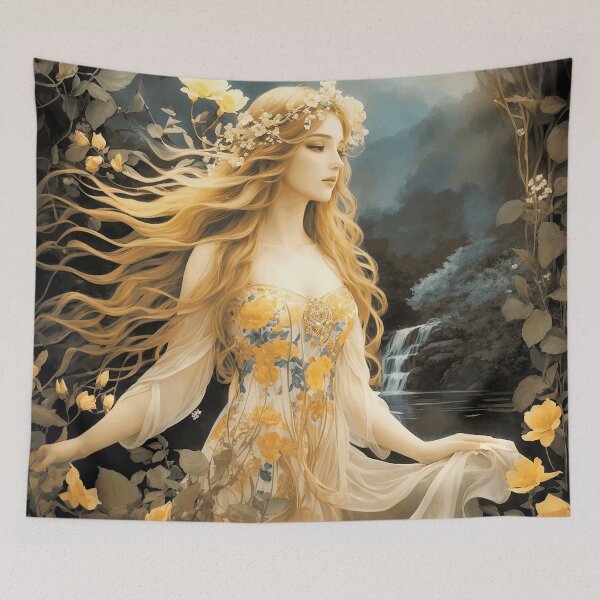 Item preview, Lady in the garden designed and sold by ArtfullMinds.