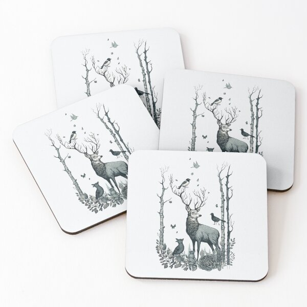 Item preview, Peaceful black & white Forest View designed and sold by NaNaSpaceStore.