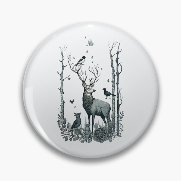 Item preview, Peaceful black & white Forest View designed and sold by NaNaSpaceStore.
