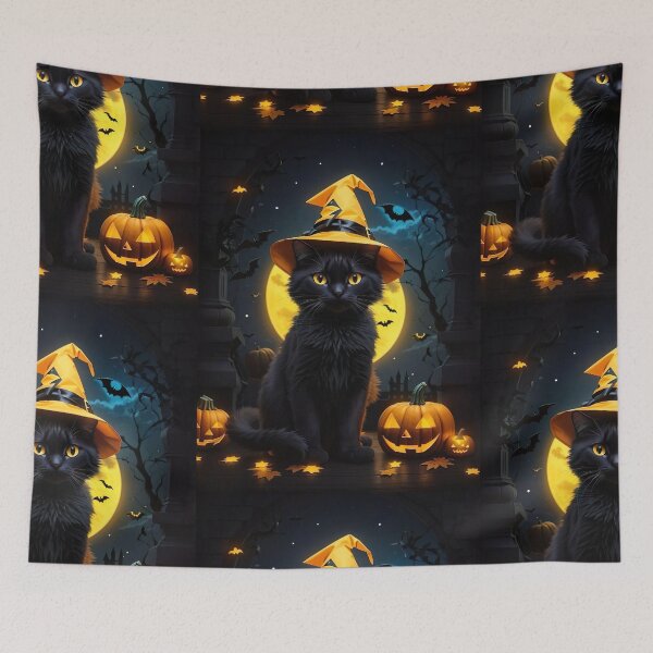 Item preview, Mystical Feline Magic - Enchanting Halloween Artwork designed and sold by redtrendy.