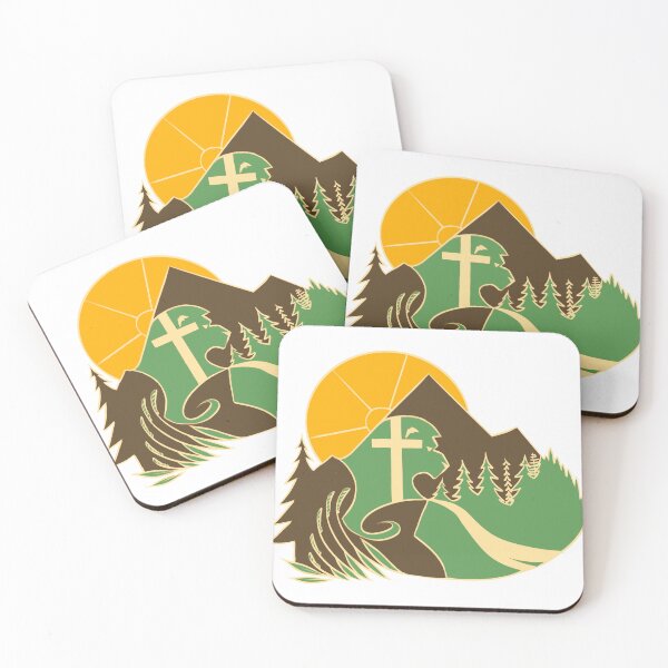 Item preview, Earthy Minimalist Lion, Mountian, and Cross Design  designed and sold by Speaks-Sheep.
