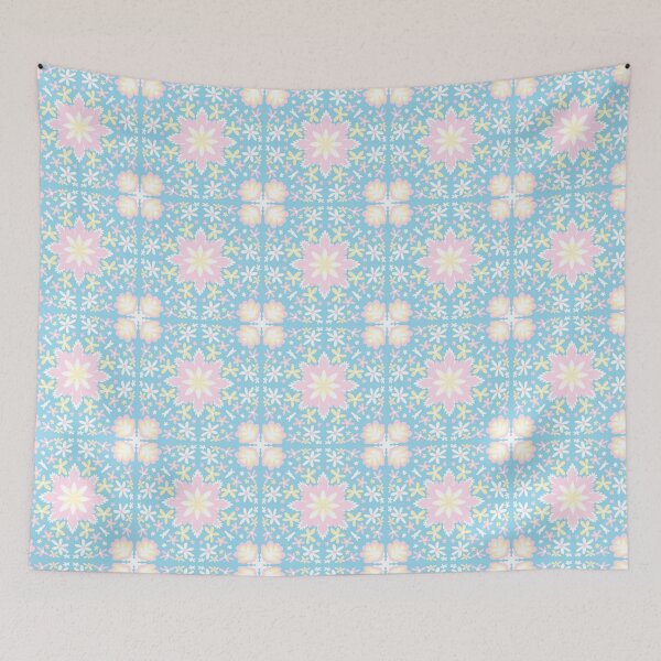 Item preview, Pastel Flower Tiled Pattern designed and sold by icantdrawfaces.